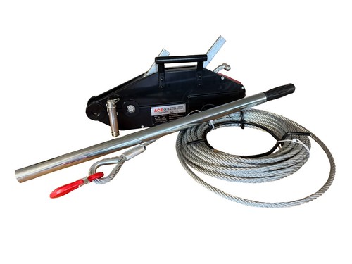 Wire rope hoist pulling winch - rope,