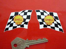 SHELL Wavy Chequered Flag 60's