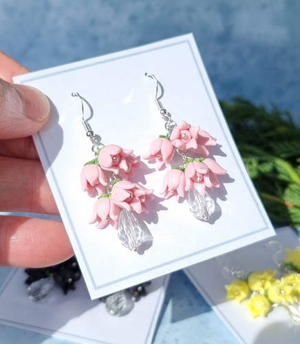 Lily bell earrings - , handmade
