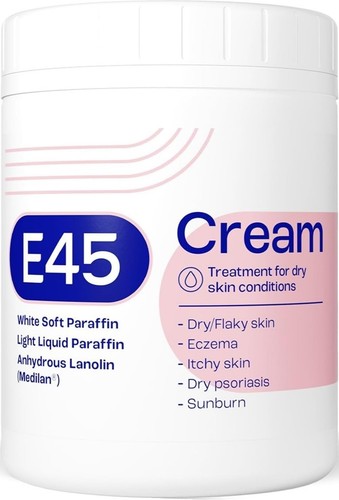 E45 cream tub moisturiser - tub, for