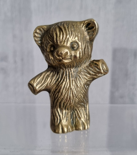Vintage solid brass - solid, bear