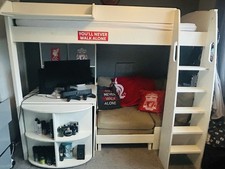 Stompa High Sleeper Bed Built-In Sofa Bed, Desk, and Shelving