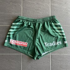 Zibara Rugby League Shorts 3XL Green Tradies Toyota Sponsor NRL Training Sports
