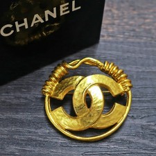 CHANEL Gold Plated CC Logos