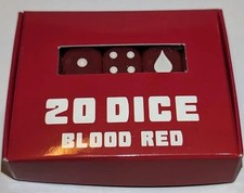 20 Blood Red d6 dice set 16mm