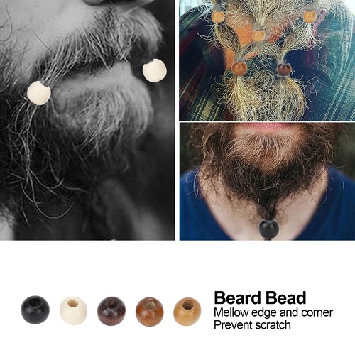50x wooden beard - 50x, bead