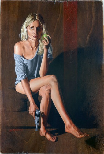 Beautiful seated woman - seated,