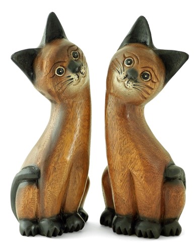 Wooden cat ornament - ornament,