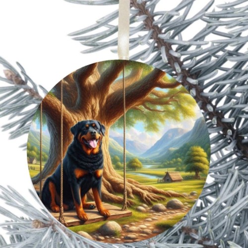 Rottweiler dog hanging - rottweiler, bauble