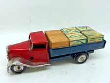 Triang Minic Delivery Lorry + Cases 25m Vintage Tinplate Clockwork , Working