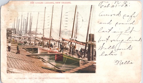 Postcard lugger landing new - landing,