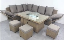 Rattan Corner Dining Set with