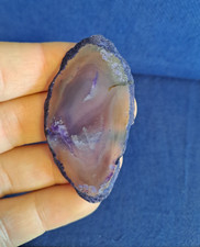 Purple Agate Slice - Rough Raw