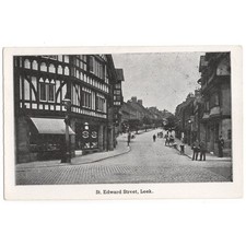 LEEK St Edward Street, Staffordshire Postcard Unused