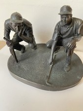 Genesis Fine Art Lining Up The Putt Two Figures  Bronzed Cold Cast Hand Finished