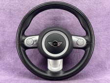 Mini R56 Steering Wheel Cruise Control Multifunction Leather Cooper S 3-Spoke