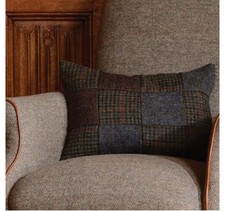 Tetrad Harris Tweed Lumbar Support Cushion with Feather Filled Insert