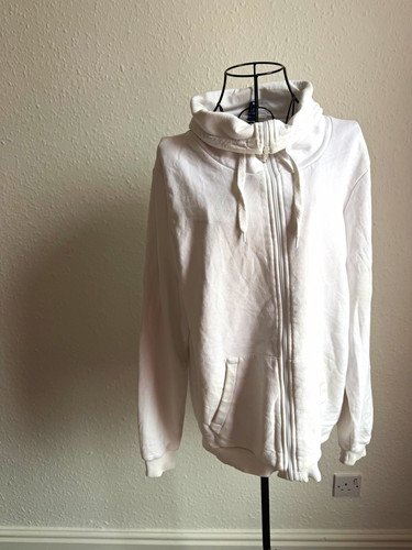 White cotton fleece full - white,