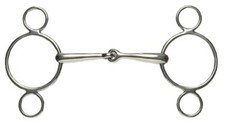 Single Jointed Pessoa 2 Ring Dutch Gag - Choose Size