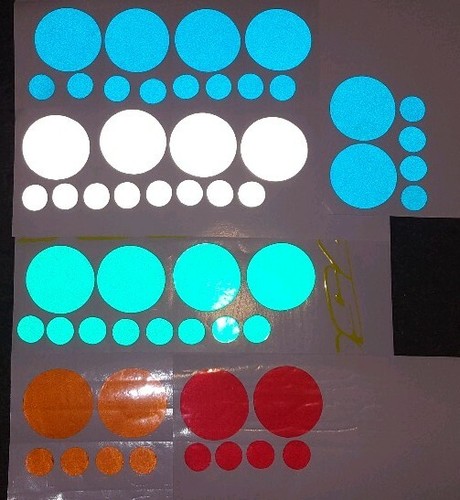 Reflective dot helmet - reflective, stickers