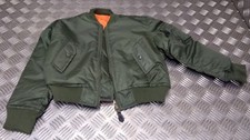 Kids Army Air Force MA1 Flight Pilot Bomber Style Childrens Flying Jacket - NEW