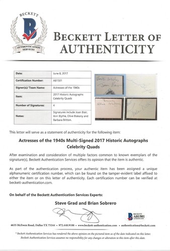 Historic autographs signed - historic,