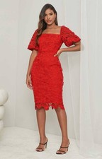 Lipsy Womens Red Midi Dress