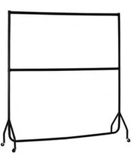 Heavy Duty Rails Black Metal Clothes Shop Home Storage (RRP £55)(3'x4')