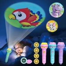 Kids Cartoon Projection Flashlight Toy Projector Bedtime Story Book