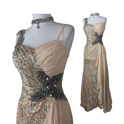 Vintage nude sequin - nude, one