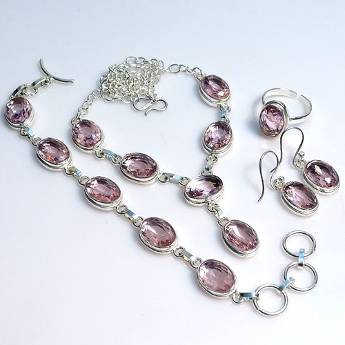 Faceted pink kunzite - faceted,