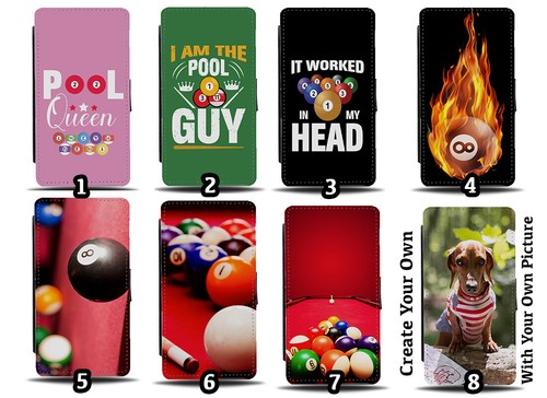 Snooker flip wallet case - snooker,
