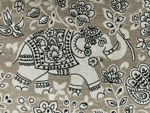 Indian elephant batik cotton - indian,