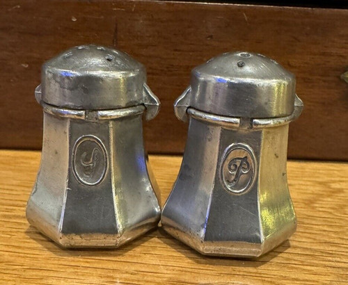 Rare vintage pair pewter - pair, of
