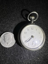 Vintage Ingersoll Yankee Silver Colored Pocket Watch