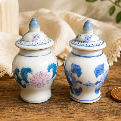 White ceramic floral lidded - ceramic,
