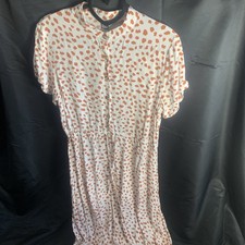 Women’s Seasty Spotty Dress Short Sleeves Below Knee Length Size M