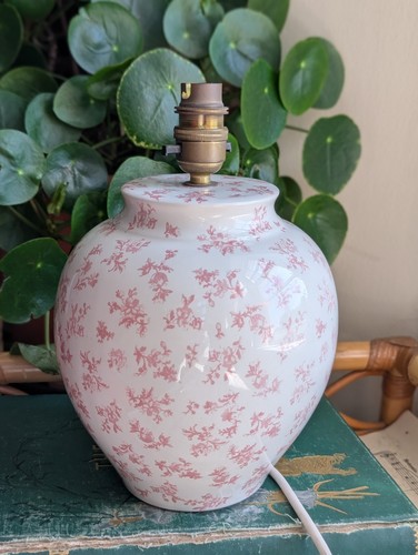 Vintage pink floral ceramic - floral,