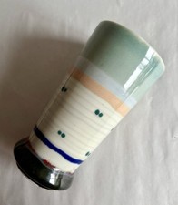 Hand Thrown Studio Art Multicolored Abstract Pottery Vase