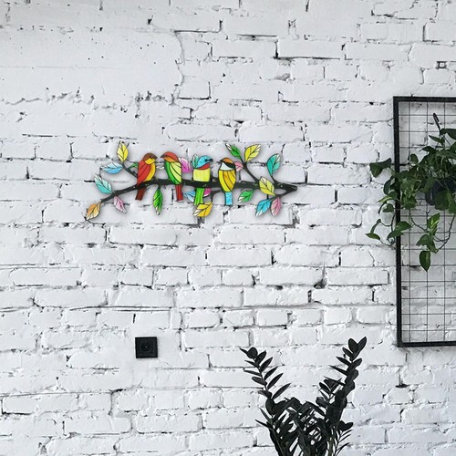 Branch birds metal wall - branch,