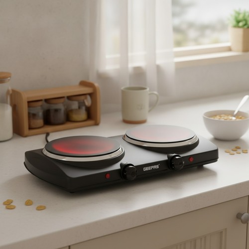 Double ceramic hot plate 2000w - hot,