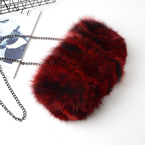 Womens real fox fur bag - womens,