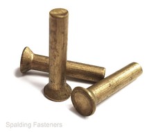 SOLID BRASS COUNTERSUNK RIVETS 3MM 4MM DIN661