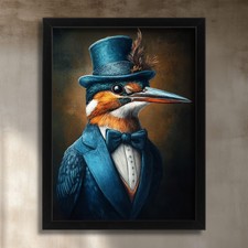 Kingfisher Wall Art Print Bird