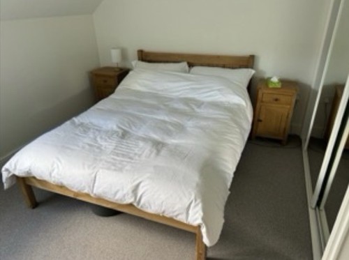 Wooden double bed - double, and