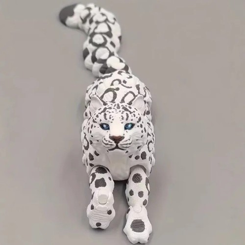 Printed snow leopard model - leopard,