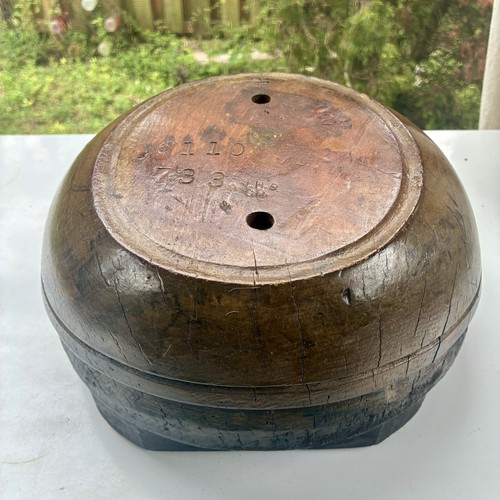 Vintage wooden millinery hat - millinery,