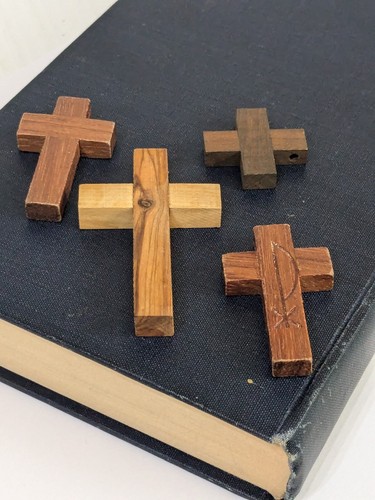 Small wooden holding cross - x,