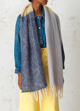 BECK SONDERGAARD Danish Shawl/ Mohair Look Colour Block Shawl 200x48 cm