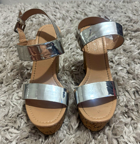Miss metallic cork wedges - metallic,